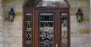 beveled glass doors