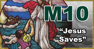 stained glass window medallion M10