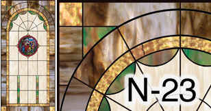 church stained glass window N-23