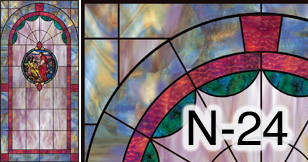church stained glass window N-24