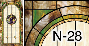 church stained glass window N-28