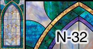church stained glass window N-32