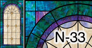 church stained glass window N-33